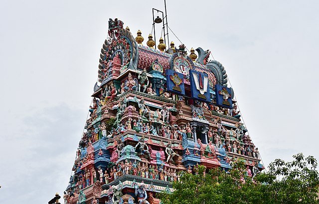 Parthasarathy temple gopuram